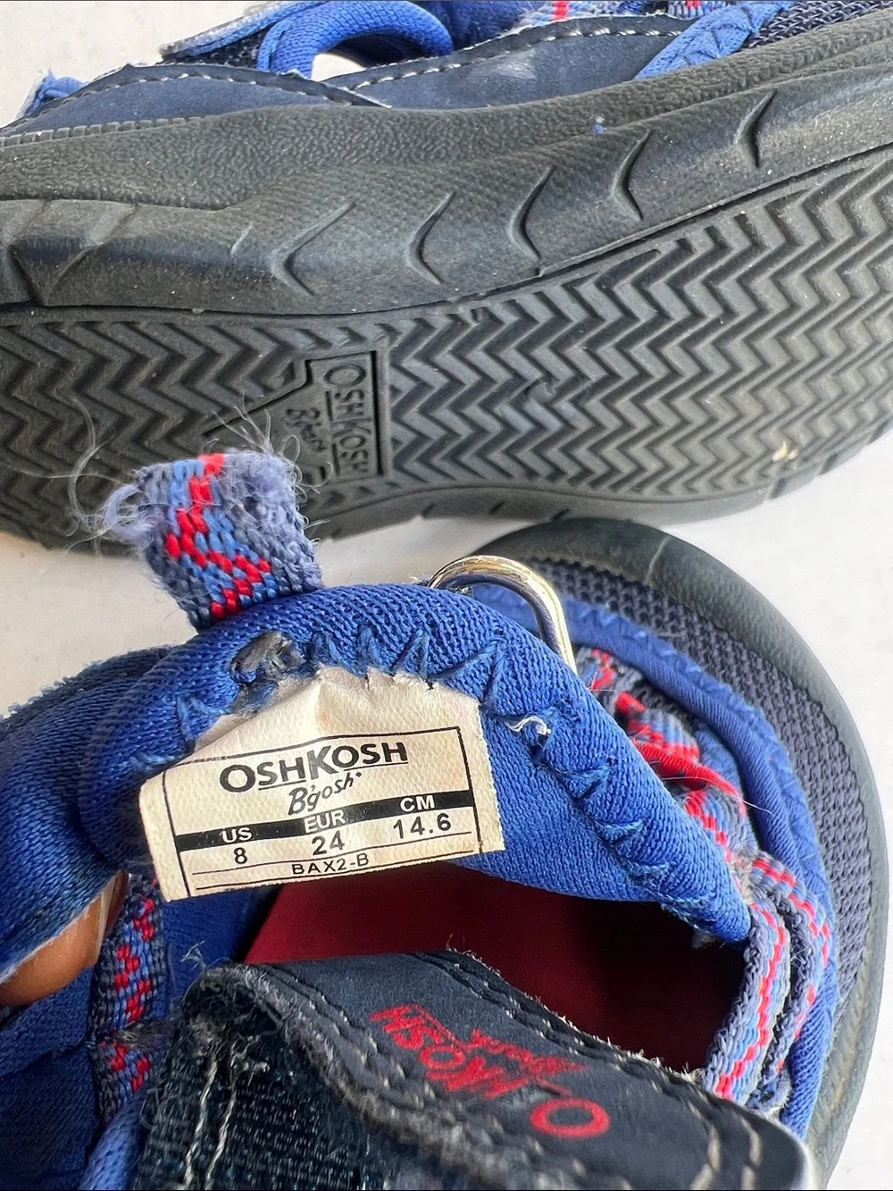 OshKosh B'gosh Blue and Red Kids Water Shoes